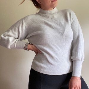 White gray sweater